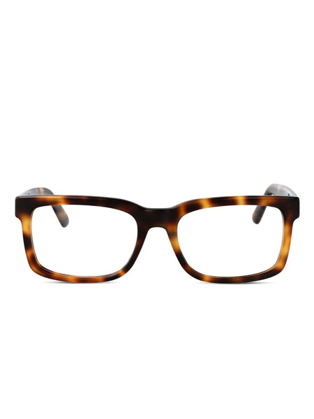  Gcds Logo-plaque Rectangle-frame Glasses - Brown 