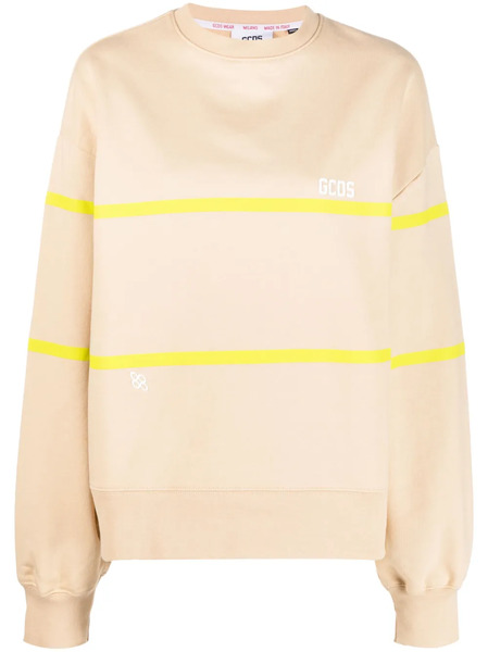  Gcds Logo-print Cotton Sweatshirt - Neutrals 