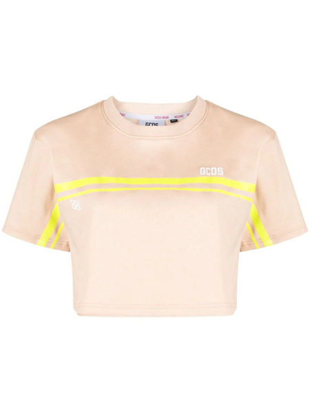  Gcds Logo-print Cotton T-shirt - Neutrals 