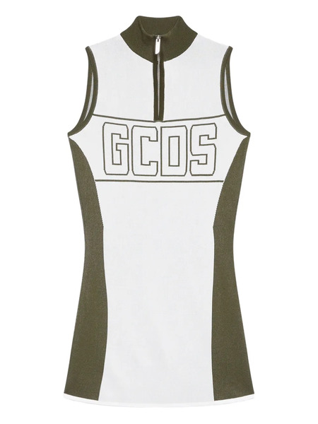  Gcds Logo-print Mini Dress - White 