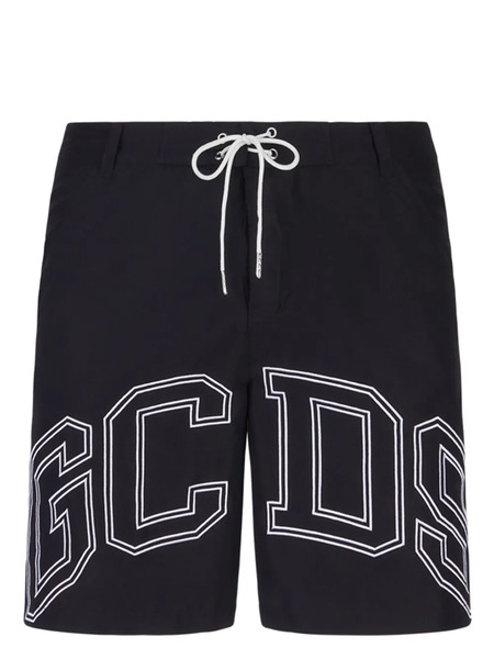  Gcds Logo-print Swim Shorts - Black 