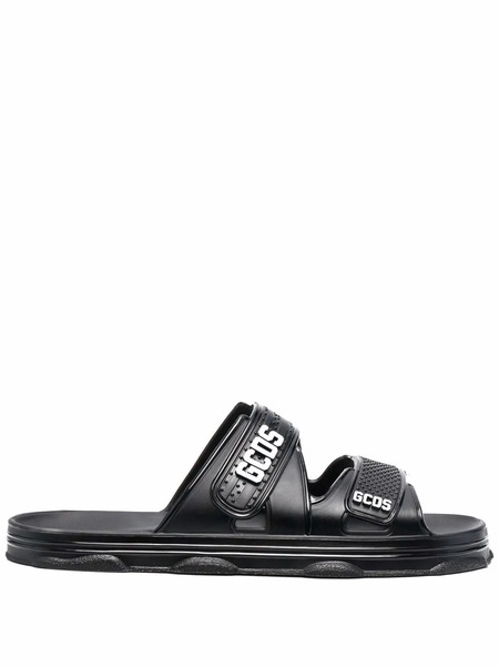  Gcds Logo-strap Sandals - Black 