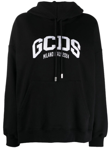  Gcds Lounge Logo Cotton Hoodie - Black 