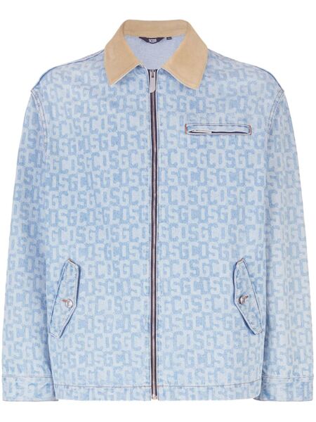  Gcds Monogram Denim Harrington Jacket - Blue 