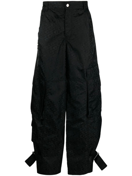  Gcds Monogram Ultracargo Wide-leg Trousers - Black 