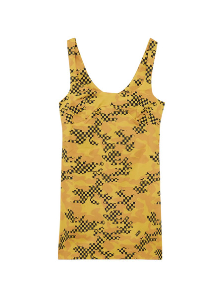  Gcds Printed Mini Dress - Yellow 