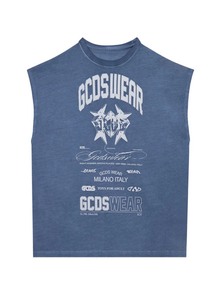  Gcds Printed Sleeveless T-shirt - Blue 