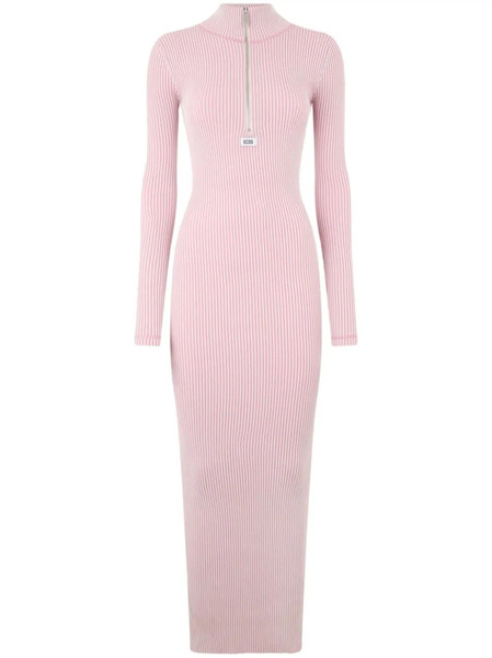  Gcds Ribbed Long Dress - Pink 