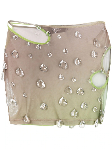  Gcds Sita Drops Crystal-embellished Miniskirt - Green 