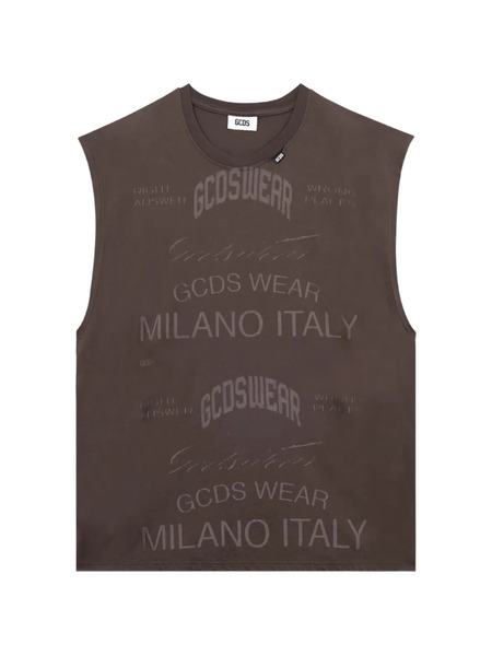  Gcds Sleeveless Vest - Brown 