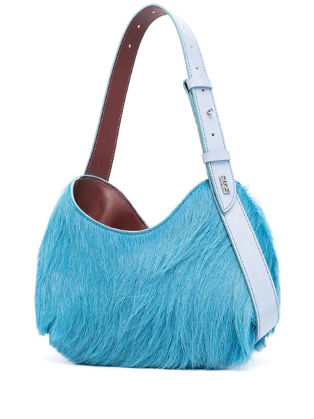  Gcds Small Comma Cavallino Shoulder Bag - Blue 