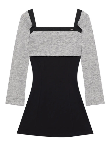  Gcds Square-neck Mini Dress (two-piece) - Black 