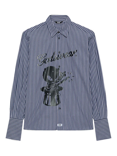  Gcds Striped-pattern Shirt - Blue 