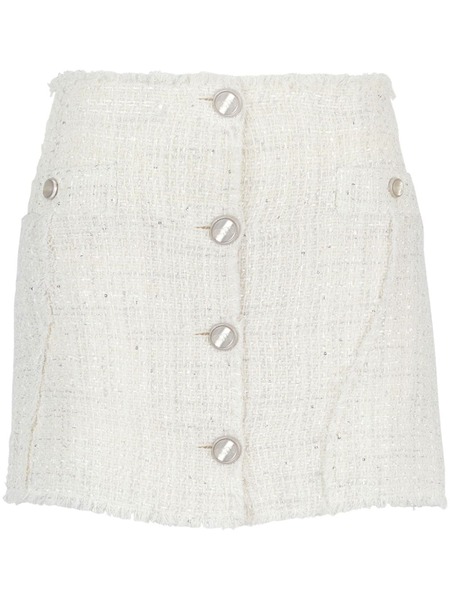 Gcds Tweed Mini Skirt - White 
