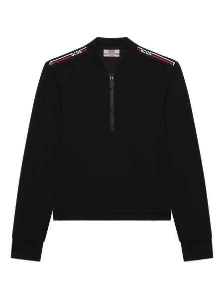  Gcds Zip-collar Sweater - Black 