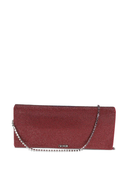  Gedebe Crystal Envelope Chain Clutch Bag - Red 