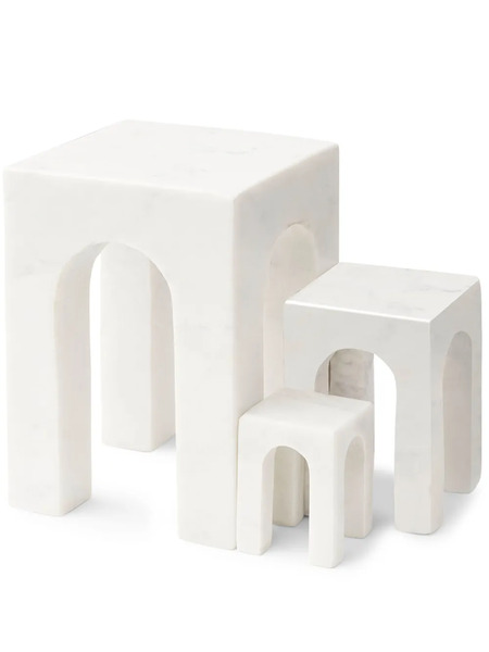  Gejst Arkis Bookends (set Of Three) - White 