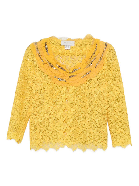  Gemy Maalouf Floral-lace Jacket - Yellow 