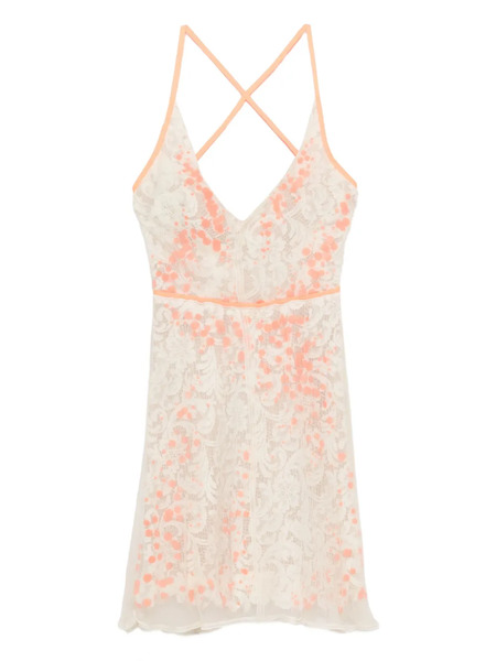  Gemy Maalouf Lace-pattern Mini Dress - White 