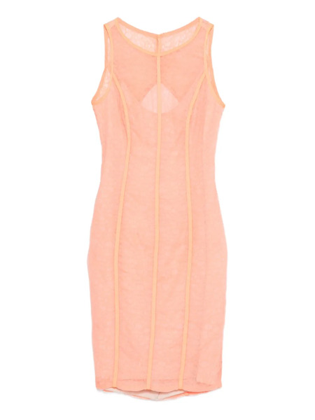  Gemy Maalouf Lace-pattern Panelled Dress - Orange 