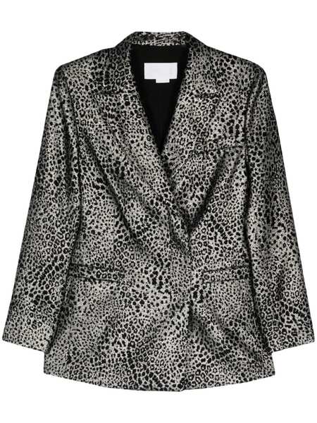  Genny Animalier Double-breasted Blazer - Silver 
