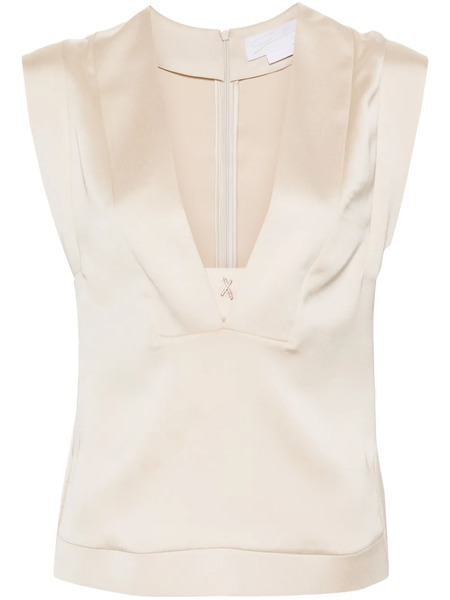  Genny Appliqué-detail Sleeveless Blouse - Neutrals 