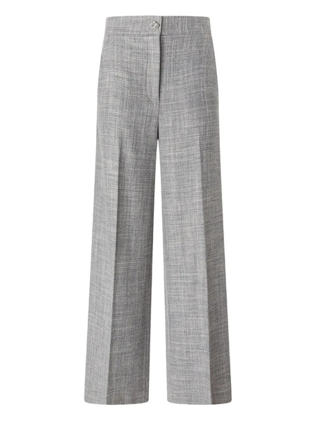  Genny Crown-plaque Wide-leg Trousers - Grey 