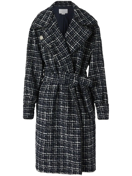  Genny Double-breasted Tweed Coat - Black 