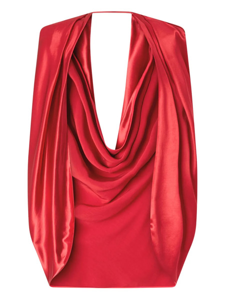  Genny Draped Cowl-effect Cape - Red 