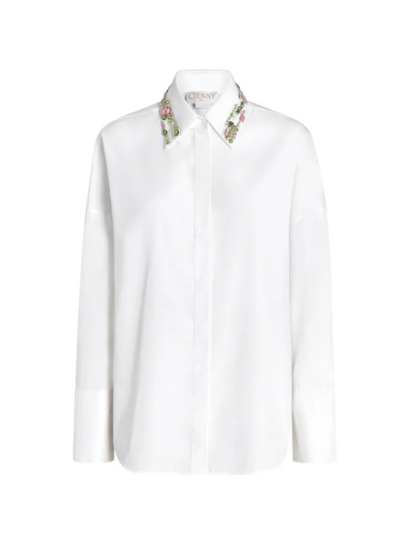  Genny Embellished Collar Shirt - White 