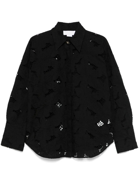  Genny Floral-embroidered Shirt - Black 