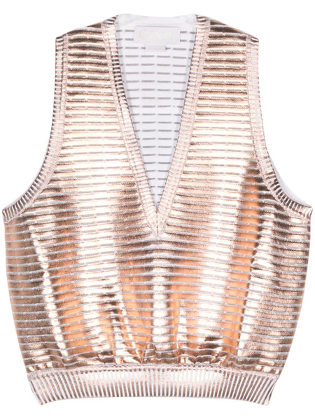  Genny Laminated Knitted Top - Pink 