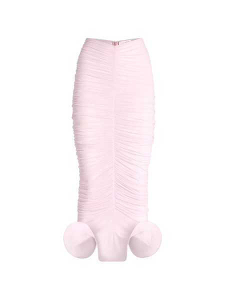  Genny Ruched Ruffle Skirt - Pink 