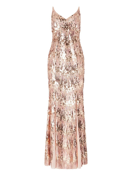 Genny Sequin-embellished Split Cocktail Dress - Pink 