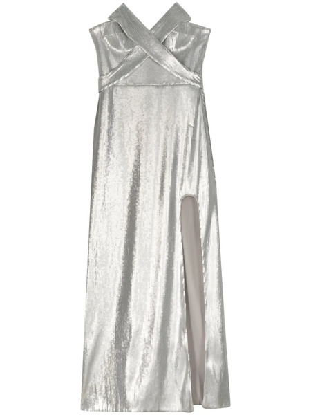  Genny Sequined Strapless Gown - Silver 