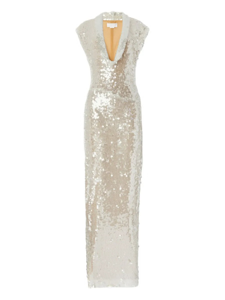  Genny Sequinned Gown - White 