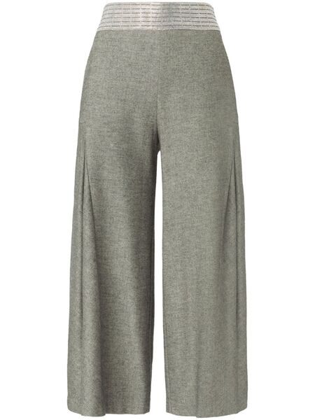  Genny Wide-leg Cropped Trousers - Grey 