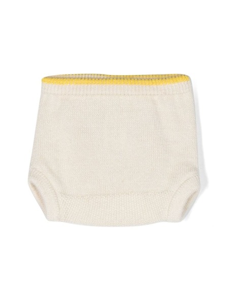  Gensami Kids Alpaca-blend Intarsia-knit Shorts - Neutrals 