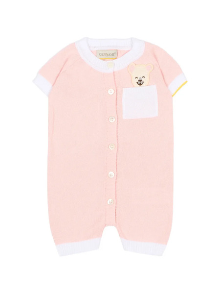  Gensami Kids Pocket-bear Romper - Pink 