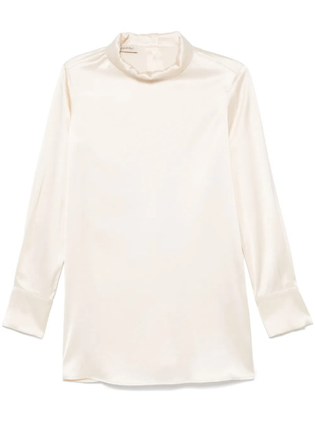  Gentry Portofino Satin Shirt - Neutrals 