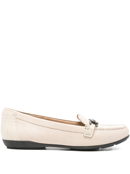  Geox Annytah Chain-detail Embossed Loafers - Neutrals 