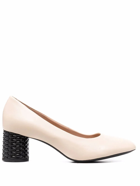  Geox Block-heel Leather Pumps - Neutrals 