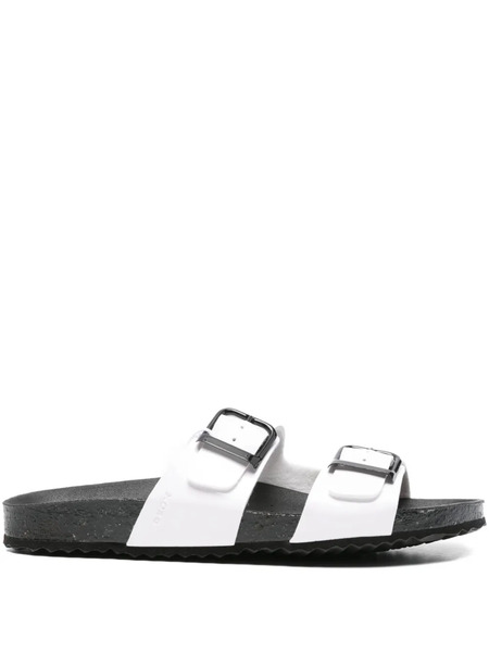  Geox Brionia Double-buckle Sandals - White 