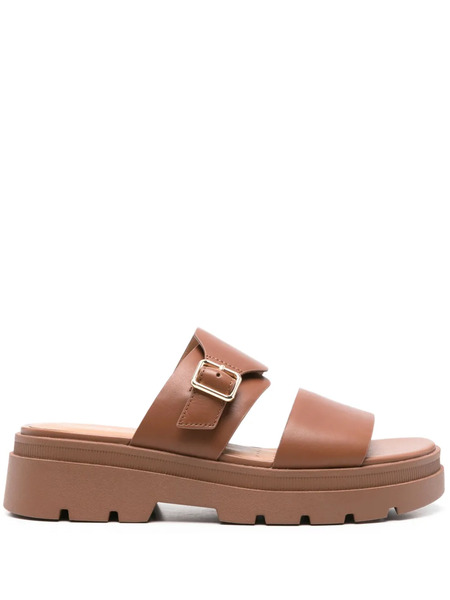  Geox Buckle-detail Platform Sandals - Brown 