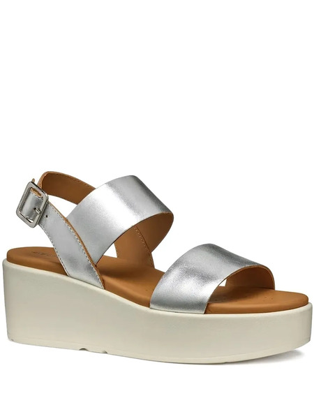  Geox Double-strap Platform Sandals - C1007 Grey 