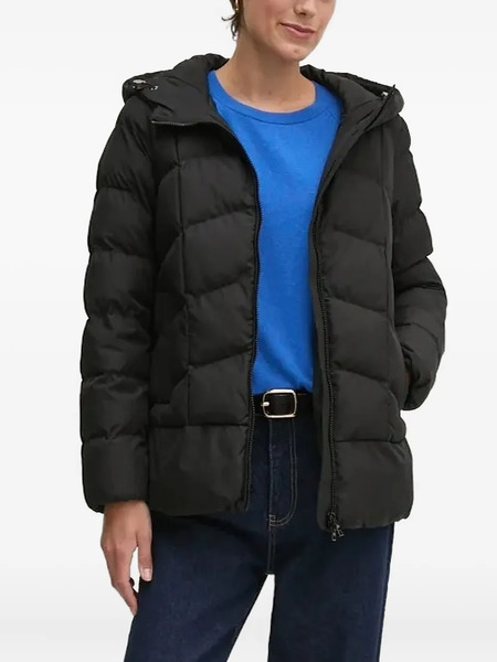  Geox Hooded Chevron-quilted Puffer Jacket - Black 