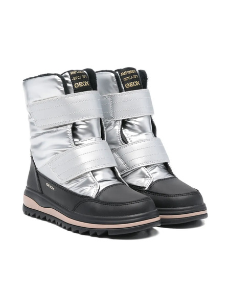  Geox Kids Adelhide Touch-strap Boots - Silver 