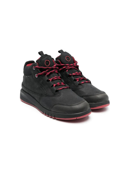 Geox Kids Aeranter Lace-up Ankle Boots - Black 