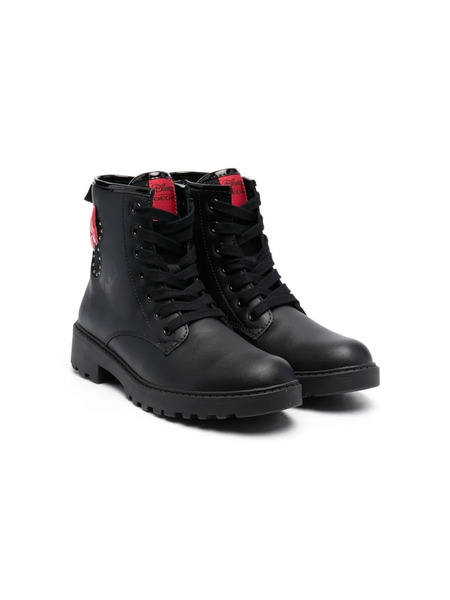  Geox Kids Casey Combat Boots - Black 
