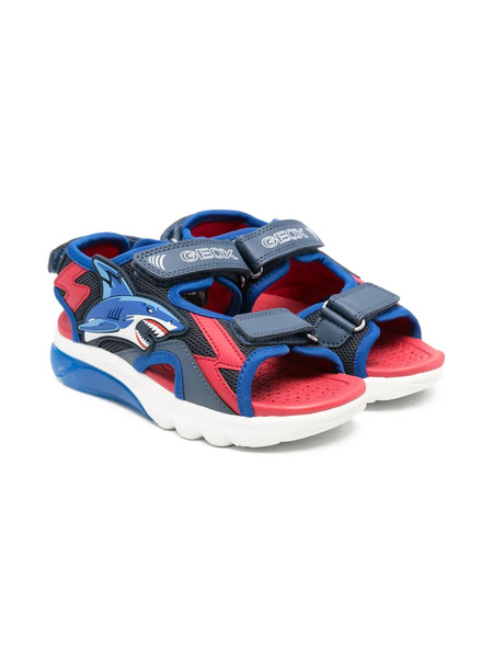  Geox Kids Ciberdron Shark-patch Sandals - Blue 